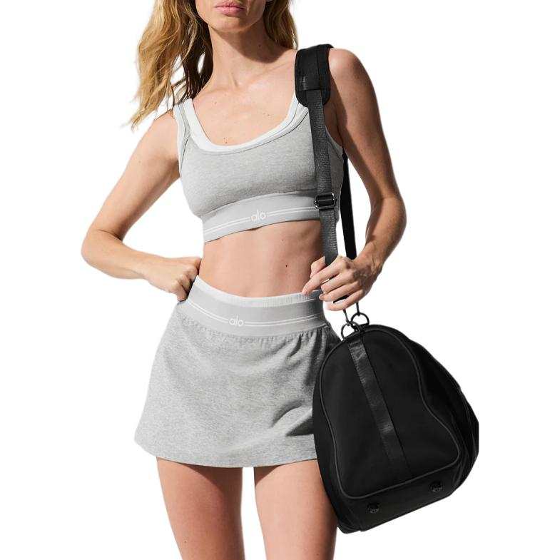Alo Yoga Casual Short Skirts Women's Gray White Athletic Heather Grey/White