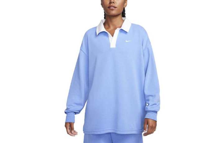 Nike Nike Polo Shirts Women's Blue Polo Collar Moderate Straight Fit