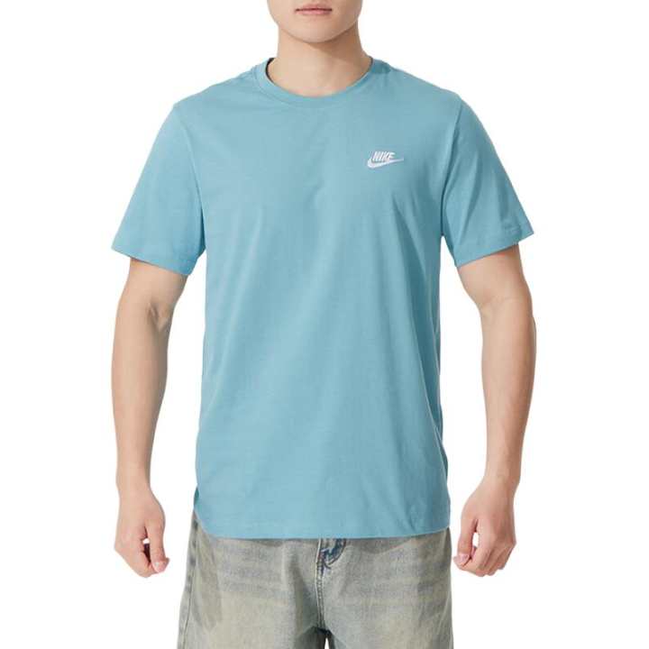 Nike Nike T Shirts Men's Blue Crew Neck Moderate
