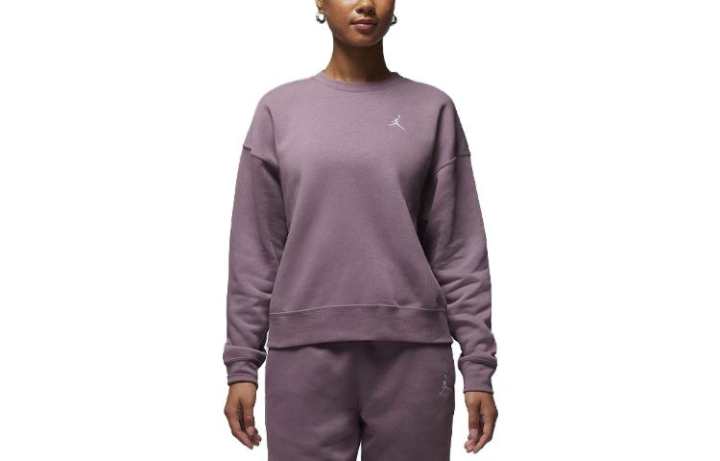 Jordan Jordan Brooklyn Sweatshirts Women's Sky Purple Crew Neck Moderate Regular
