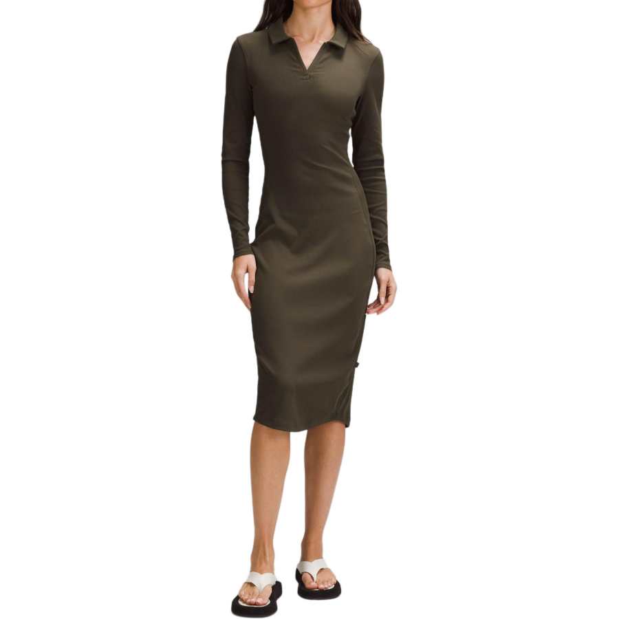Lululemon Long Sleeved Dress Women's Dark Olive Green