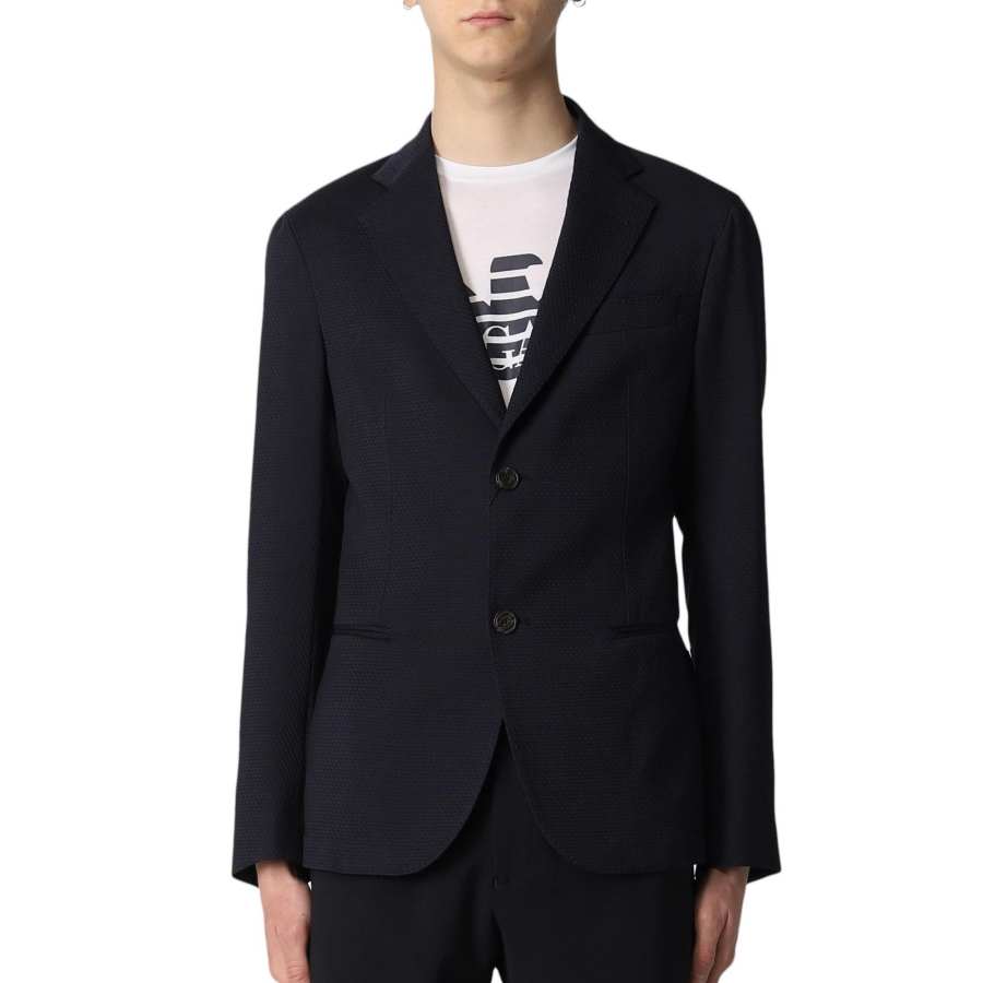 EMPORIO ARMANI SS22 Business Suit Coat Men's Blue