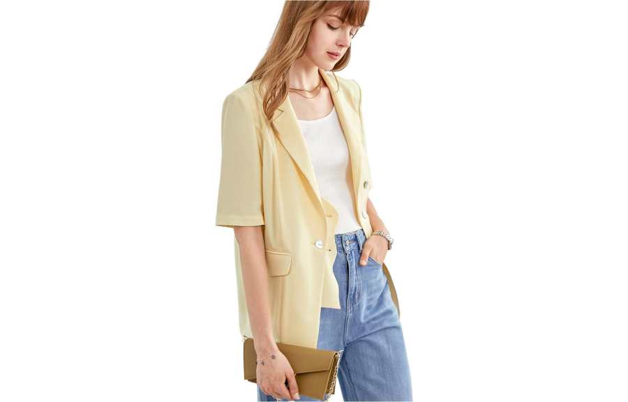 ELLE Business Suits Women's Yellow Suit Collar Moderate Other