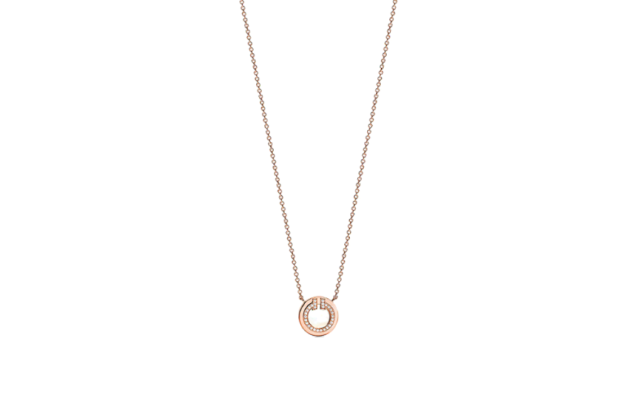 TIFFANY & CO. T 18K Rose Gold Necklaces Women's