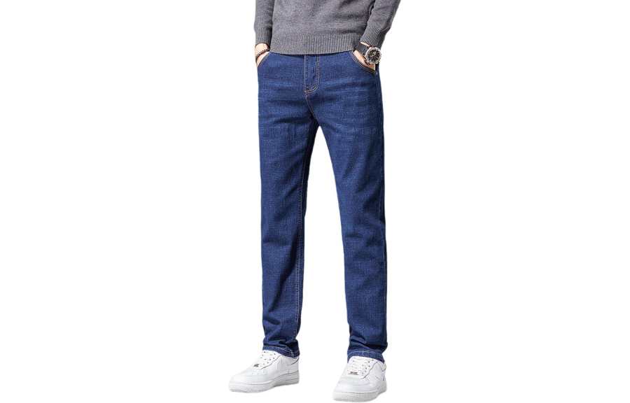 BALENO Jeans Men's Dark Blue Moderate Straight Fit Pants