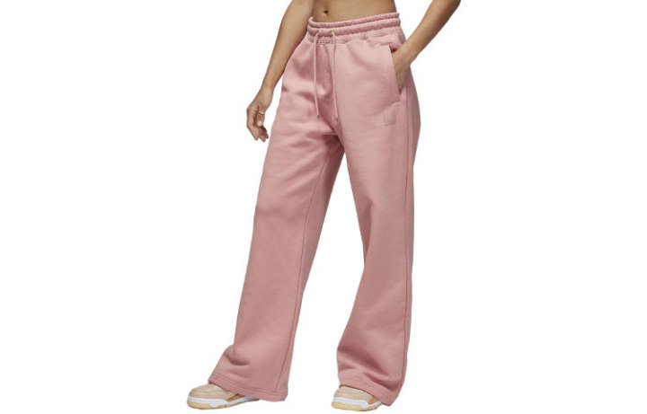 Jordan Jordan Flight Knitted Sweatpants Women's Pink Moderate Straight Fit Pants