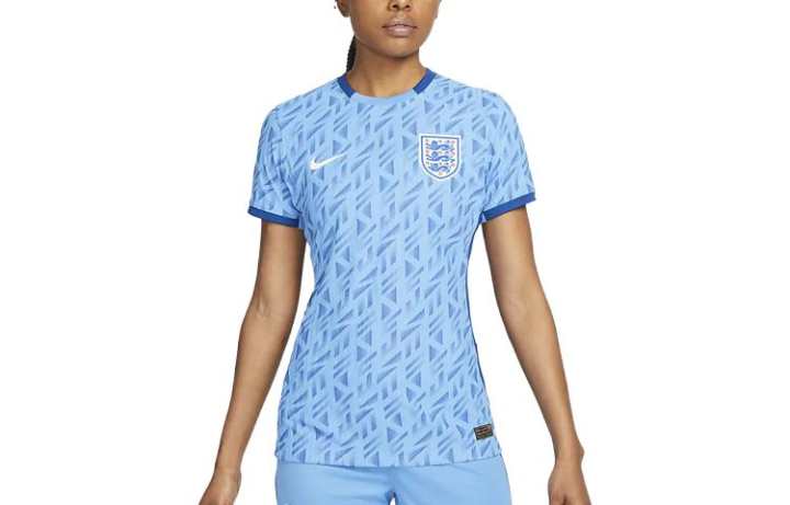 Nike Nike England National Team Soccer Jerseys Women's Blue Crew Neck Moderate