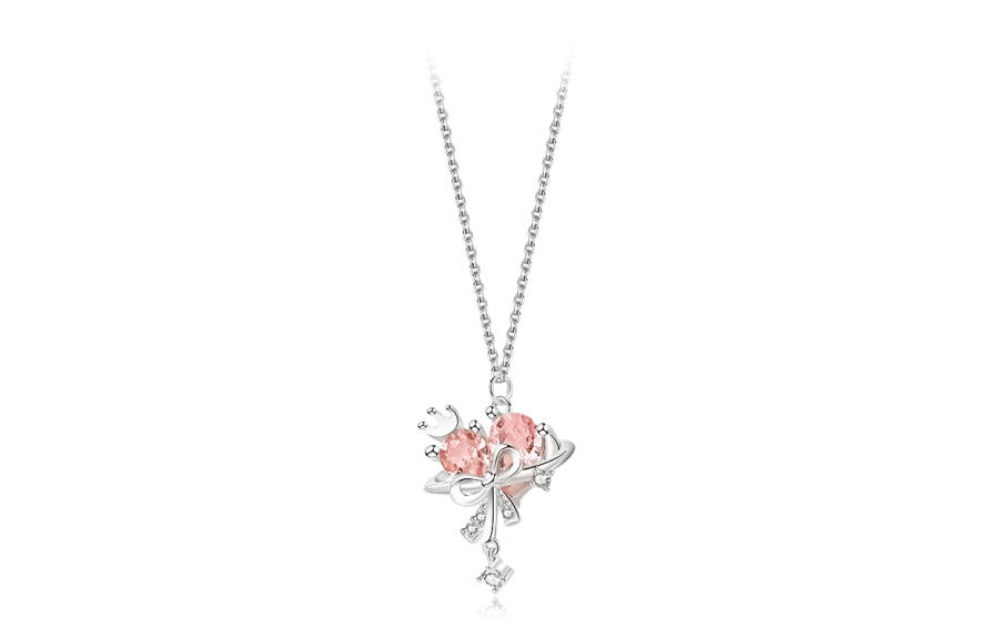 Muyan 925 Silver Zircon Planet Sweetheart Necklace Women's