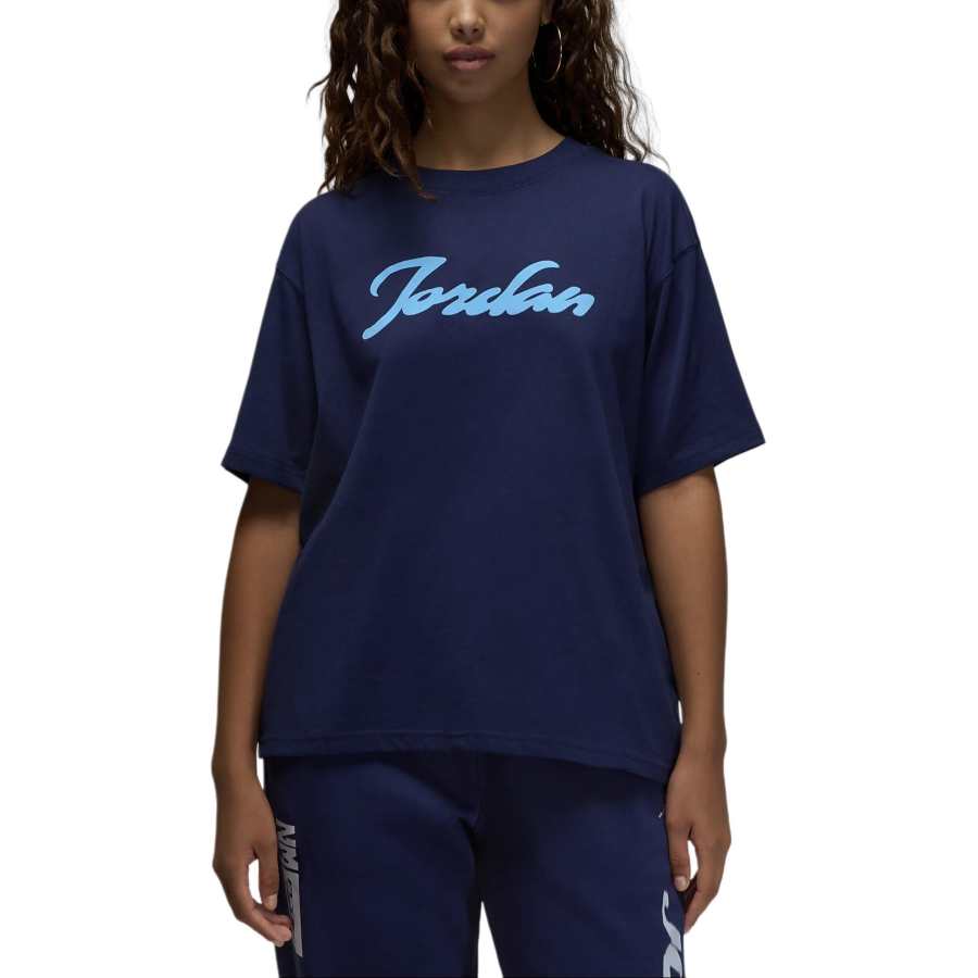 Jordan Jordan GRAPHIC T SHIRT T Shirt Women's Midnight Marine Blue/Ice Blue