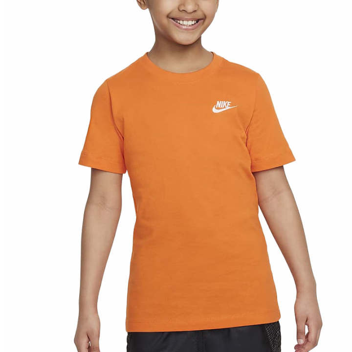 Nike Nike T Shirt Safety Orange/White Teenagers
