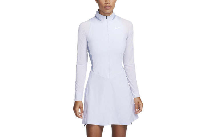 Nike Nike Long Sleeved Dresses Women's Oxygen Purple Stand Collar Moderate Short