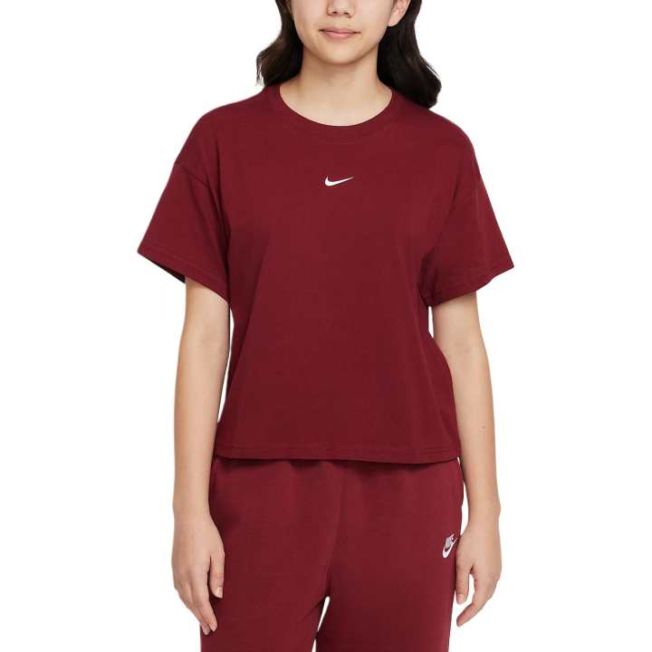 Nike Nike Sportswear Essentials T Shirt Red Team Teenagers