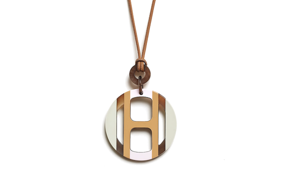 HERMES HERMES H Equipe Bubali Cornu Necklaces Women's
