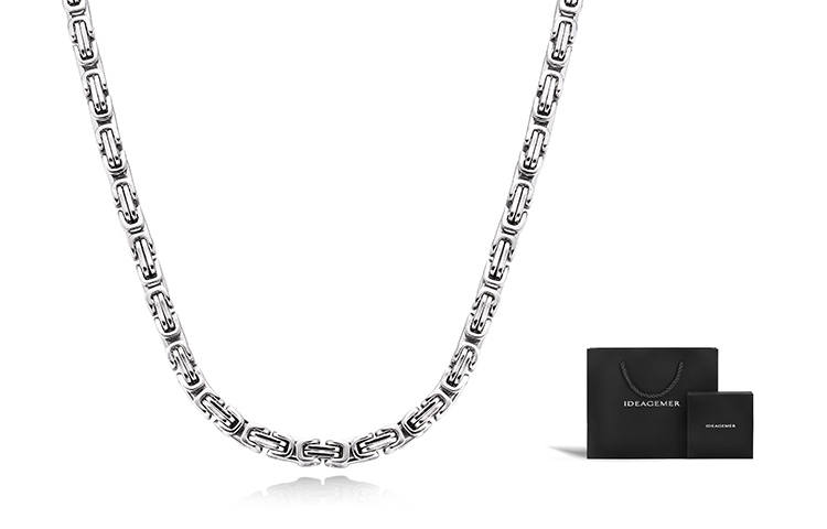 IDEAGEMER IDEAGEMER Steel Necklaces Men's