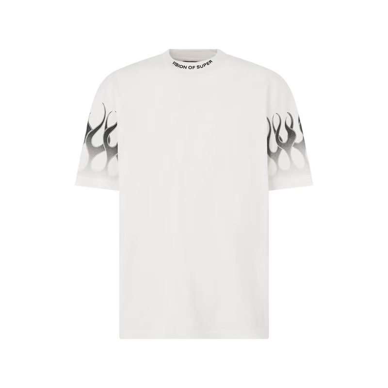 Vision Of Super Flame print Cotton T shirt