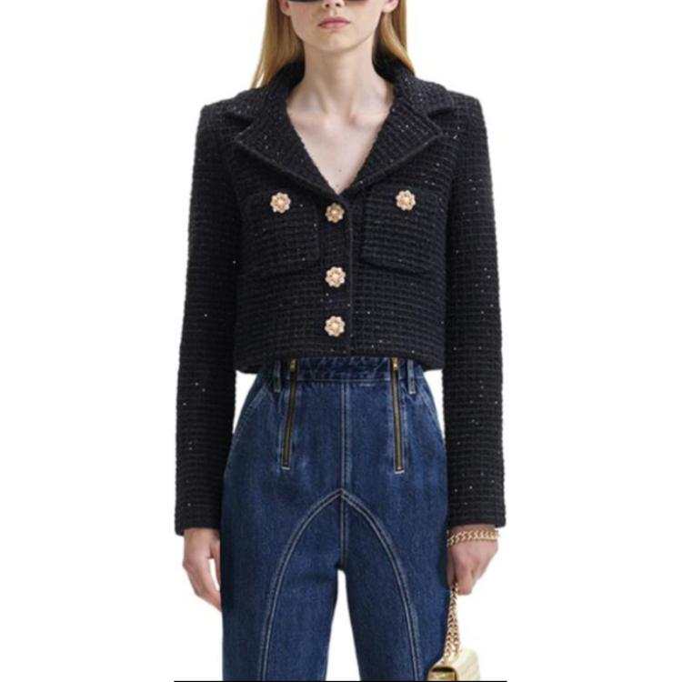 Self-portrait Self portrait Jackets & Coats Women's Classic Black