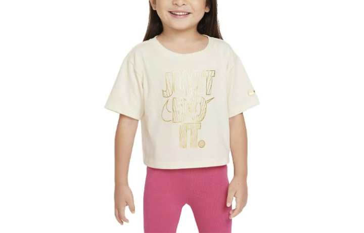 Nike Nike Kids' Apparel Shine Boxy Tee T Shirt Baby Ecru
