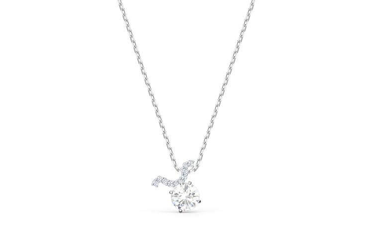 Swarovski Zodiac II Alloy Imitation Crystal Necklaces Women's Silver