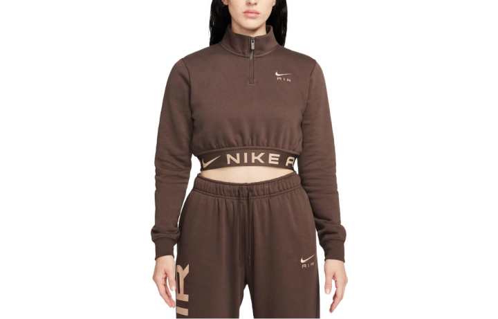 Nike Nike Sweatshirts Women's Brown Half Open Collar Moderate Other