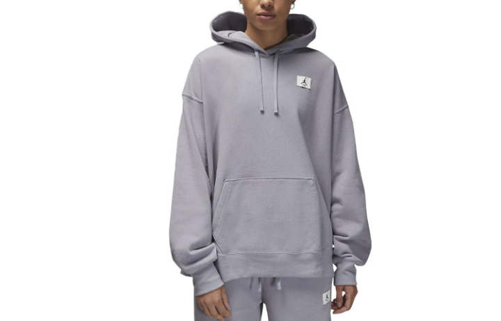 Jordan Jordan Flight Sweatshirts Women's Concrete Gray Hooded Moderate Regular