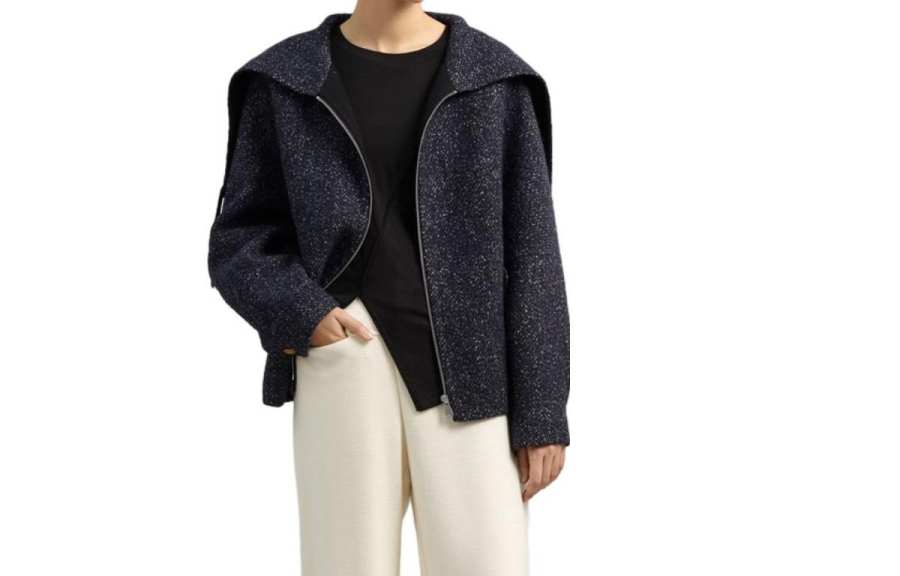 ELLE FW23 Coat Women's Blue Floral