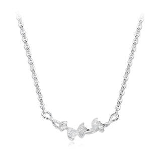 AGOVSKI 925 Sterling Silver 999 Fine Silver Synthetic Cubic Zirconia Necklaces Women's