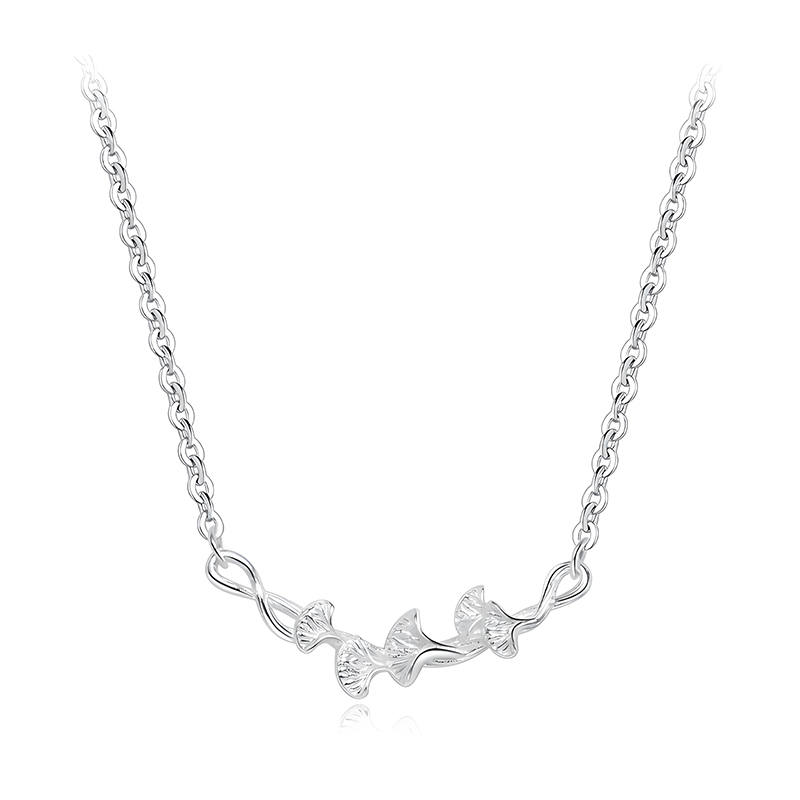 AGOVSKI 925 Sterling Silver 999 Fine Silver Synthetic Cubic Zirconia Necklaces Women's