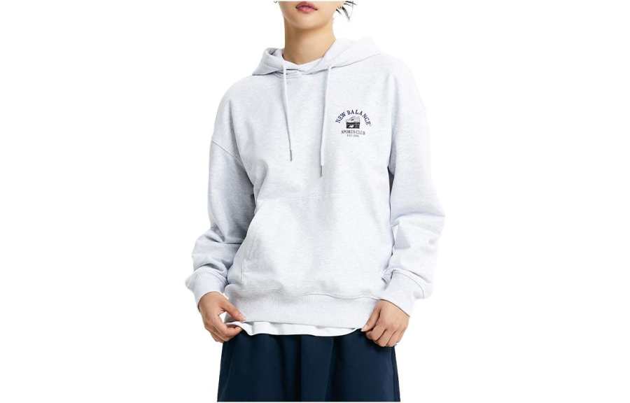 New Balance New Balance Sweatshirts Women's Gray Hooded Moderate Regular