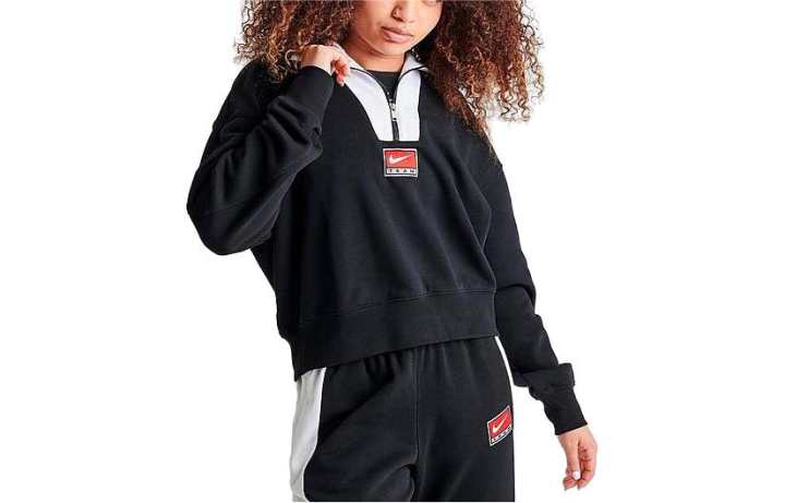 Nike Nike Sweatshirts Women's Black Half Open Collar Moderate Regular