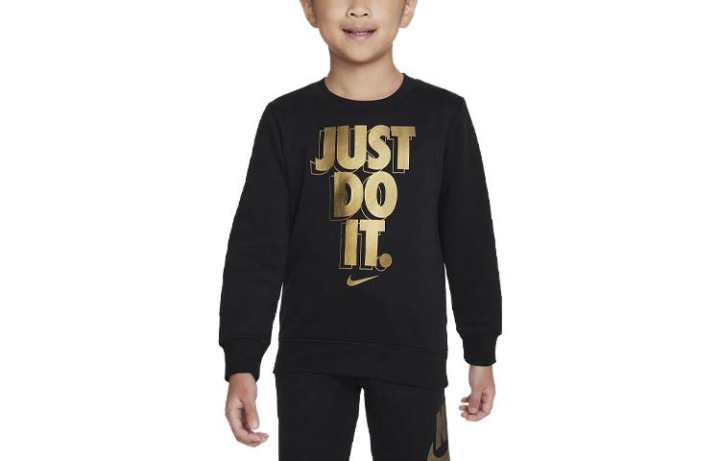 Nike Nike Sweatshirt Kids' Apparel Just Do It Gifting Crew Neck Black Kids'