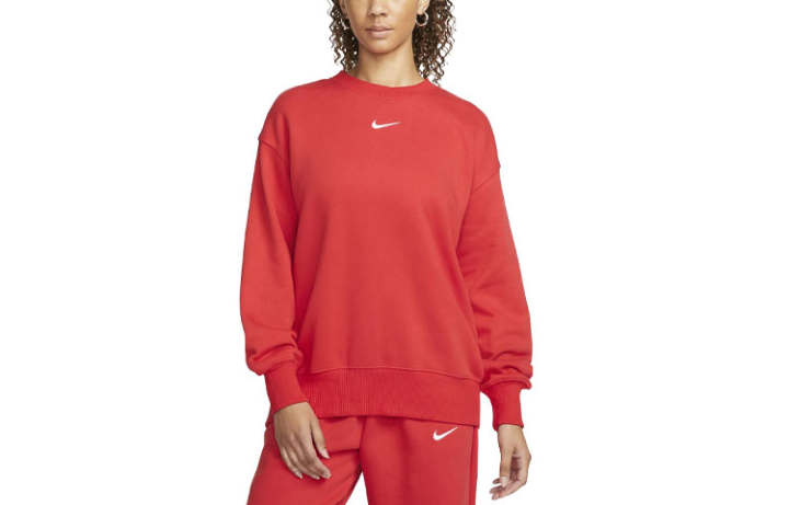 Nike Nike Sweatshirts Women's Red Crew Neck Moderate Regular