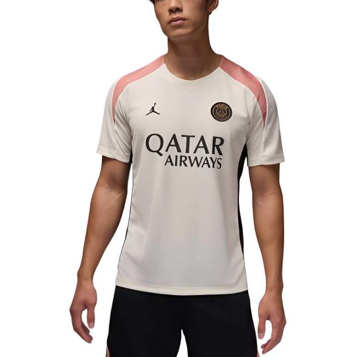 Jordan Jordan PSG Dri FIT Soccer Jersey Men's Light Ivory/Rust Pink/Black