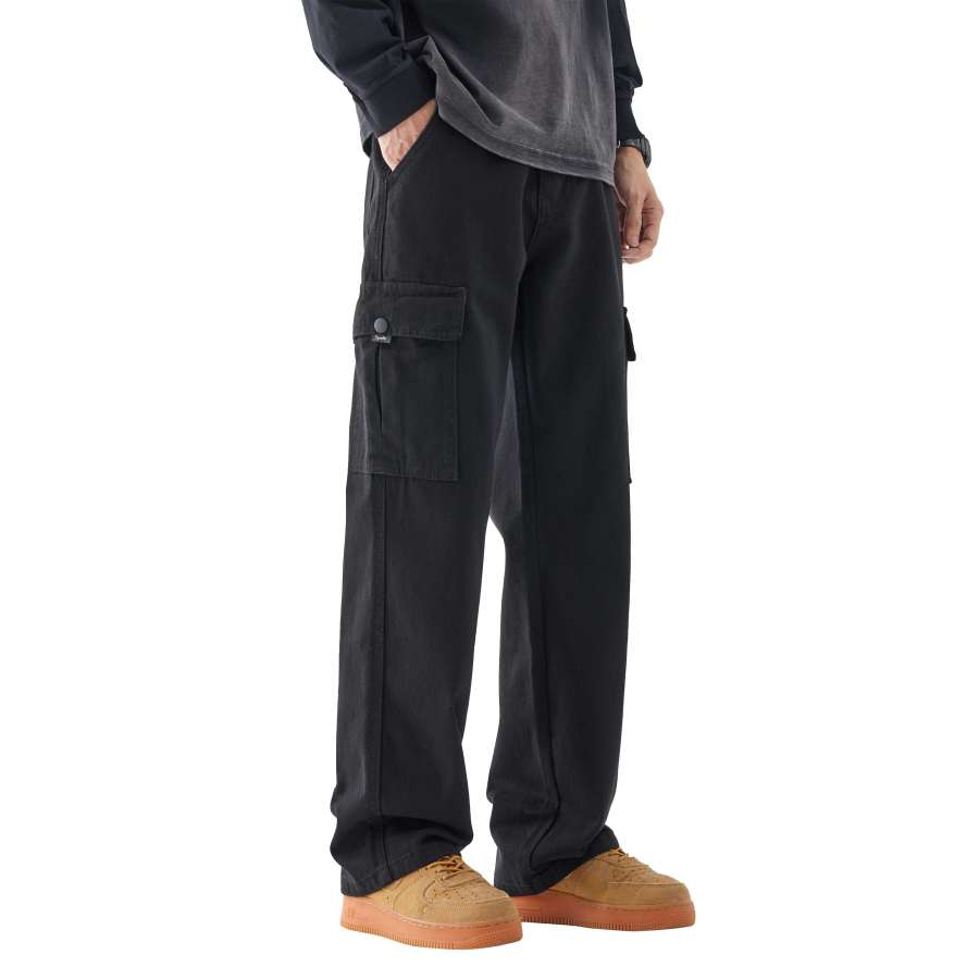 FUERZA Jeans Unisex Black Moderate Straight Fit Pants
