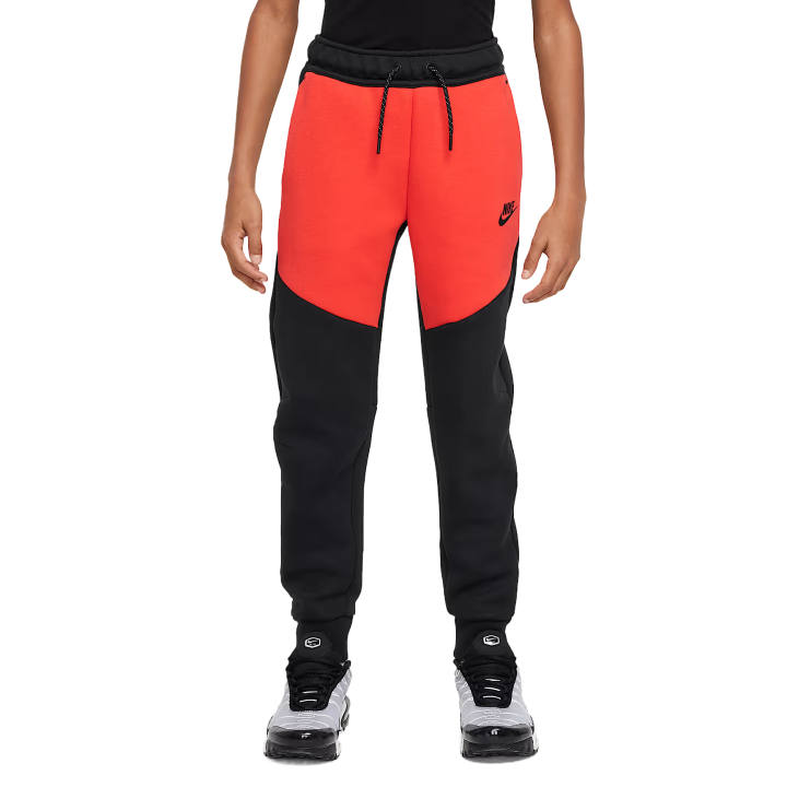 Nike Nike Sportswear Tech Fleece SS25 Moderate Full Length Pants All Teenagers Black Orange
