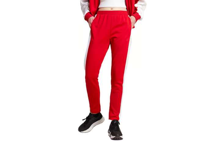 Adidas Adidas Knitted Sweatpants Women's Red Moderate Tapered Pants