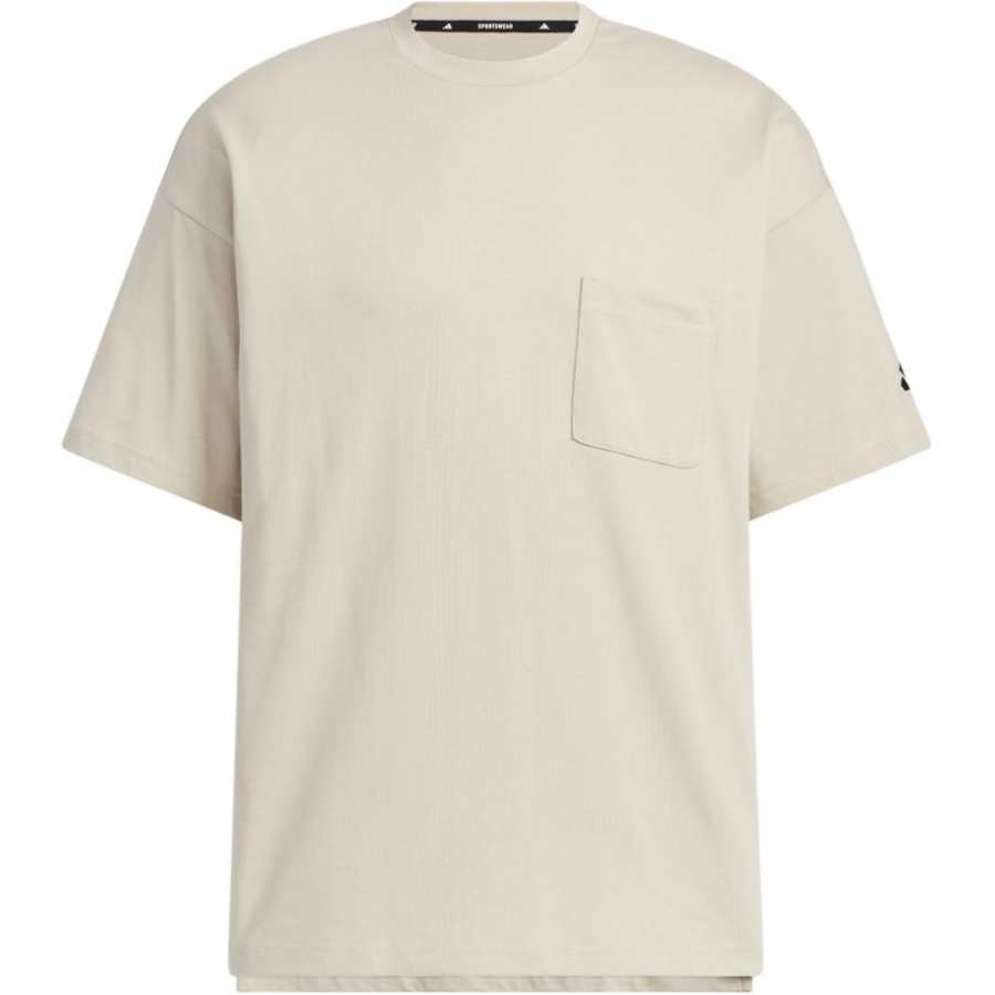 Adidas Adidas Clothing T Shirts Men's Beige Crew Neck