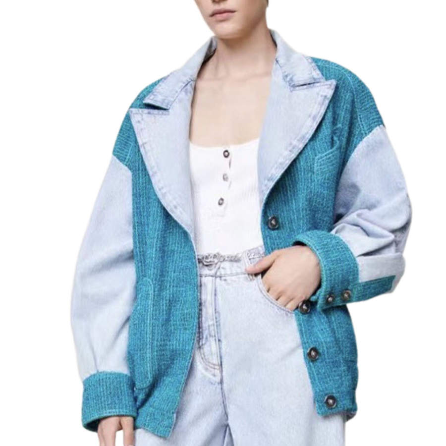CHANEL CHANEL Denim Jacket Women's Blue