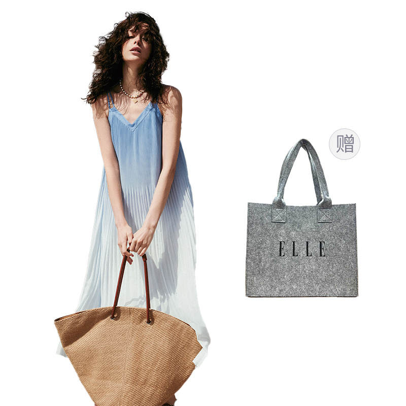 ELLE Slip Dress Women's Minimalist Style Versatile