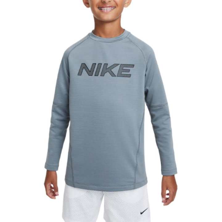 Nike Nike T Shirt Kids' Apparel Dri FIT Long Sleeve Training Top Smoke Gray Kids'