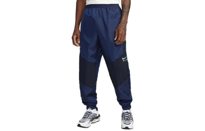 Nike Nike Knitted Sweatpants Men's Marine Blue Moderate Cuffed Pants