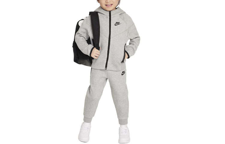 Nike Nike Kids Matching Sets Kids' Apparel Sportswear Tech Fleece Full Zip Set Gray Infant And Toddler