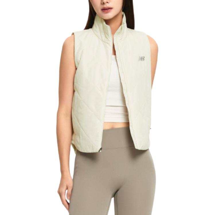New Balance New Balance Vests Women's Beige Stand Collar Moderate Other