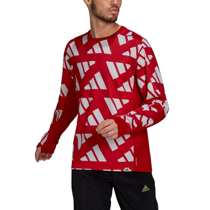 Adidas Adidas SWEATAEROREADY T Shirt Men's Light Scarlet/White
