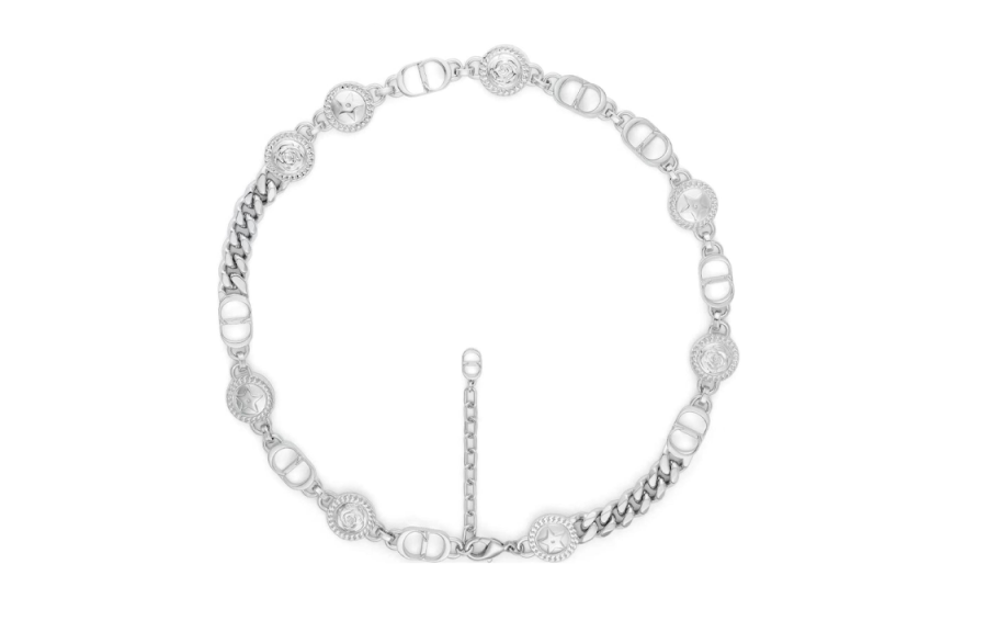 DIOR DIOR Brass Necklaces Unisex Silver