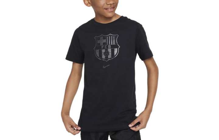 Nike Nike T Shirt Kids' Apparel F.C. Barcelona Crest Black Kids'