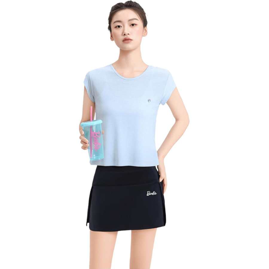 Barbie Fitness Sets Women's U Neck Thin