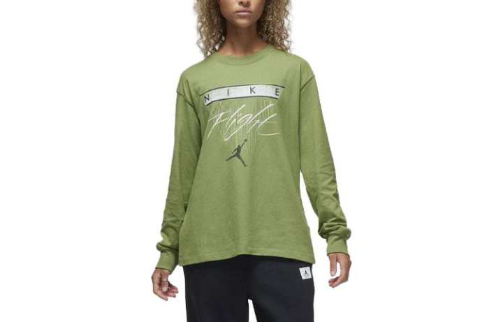 Jordan Jordan Drop Shoulder Sleeve T Shirt Women's Light Olive