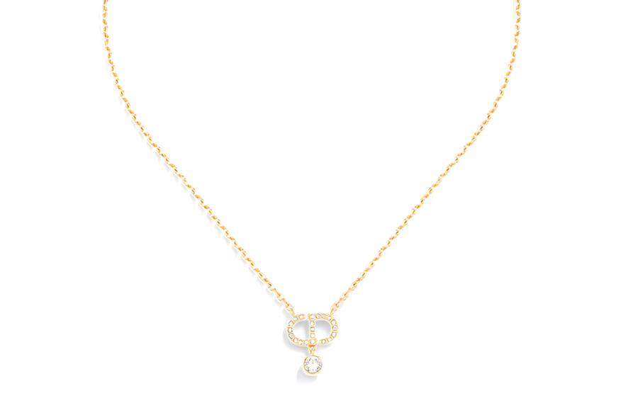 DIOR Metal, Crystal Necklaces Women's Gold