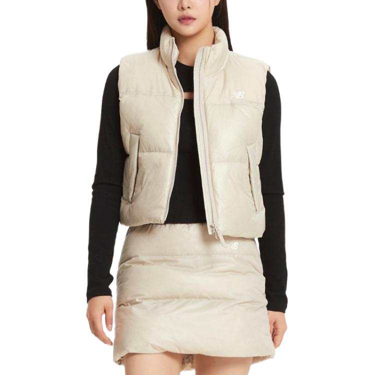 New Balance New Balance Vests Women's Beige Stand Collar Moderate Other