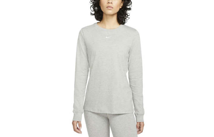 Nike Nike T Shirts Women's Dark Gray Crew Neck Moderate Straight Fit